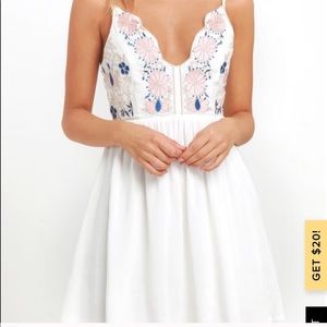 XL whir embroidered skater dress NWOT
